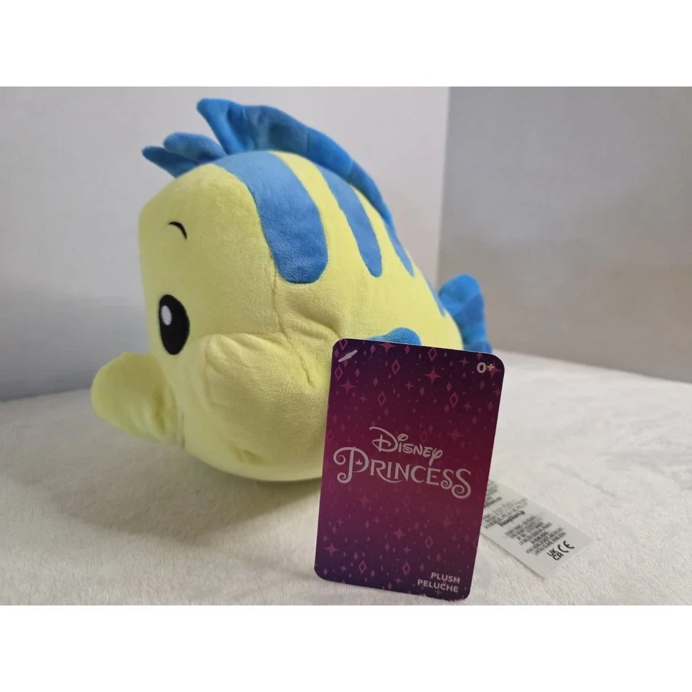 Disney‎ Princess Flounder Plush The Little Mermaid Yellow Blue Fish Toy 7
